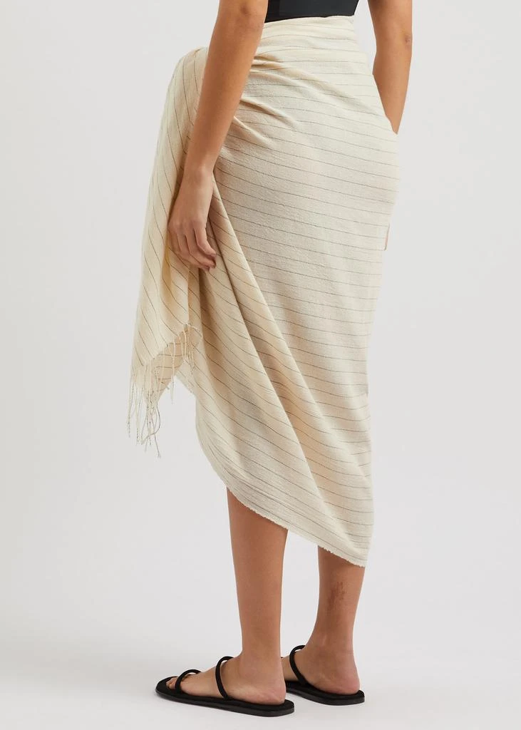 Totême Pinstriped cotton sarong  3