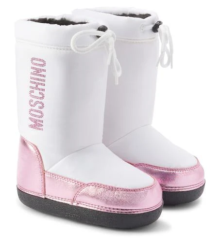 Moschino Logo faux leather snow boots 1