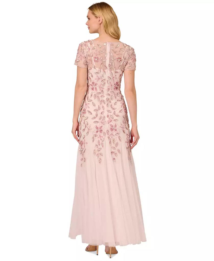 Adrianna Papell Women's Floral-Design Embellished Gown