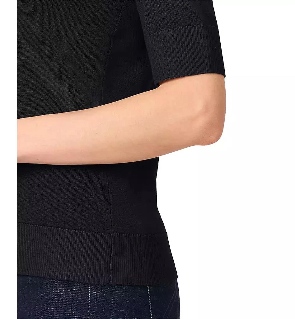 Melissa Paige Women's Crew-Neck Elbow-Sleeve Fine-Gauge Sweater 7