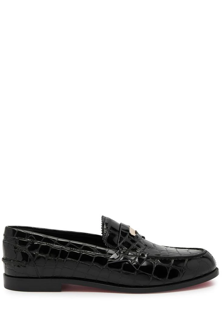 Christian Louboutin Penny Donna crocodile-effect leather loafers 1