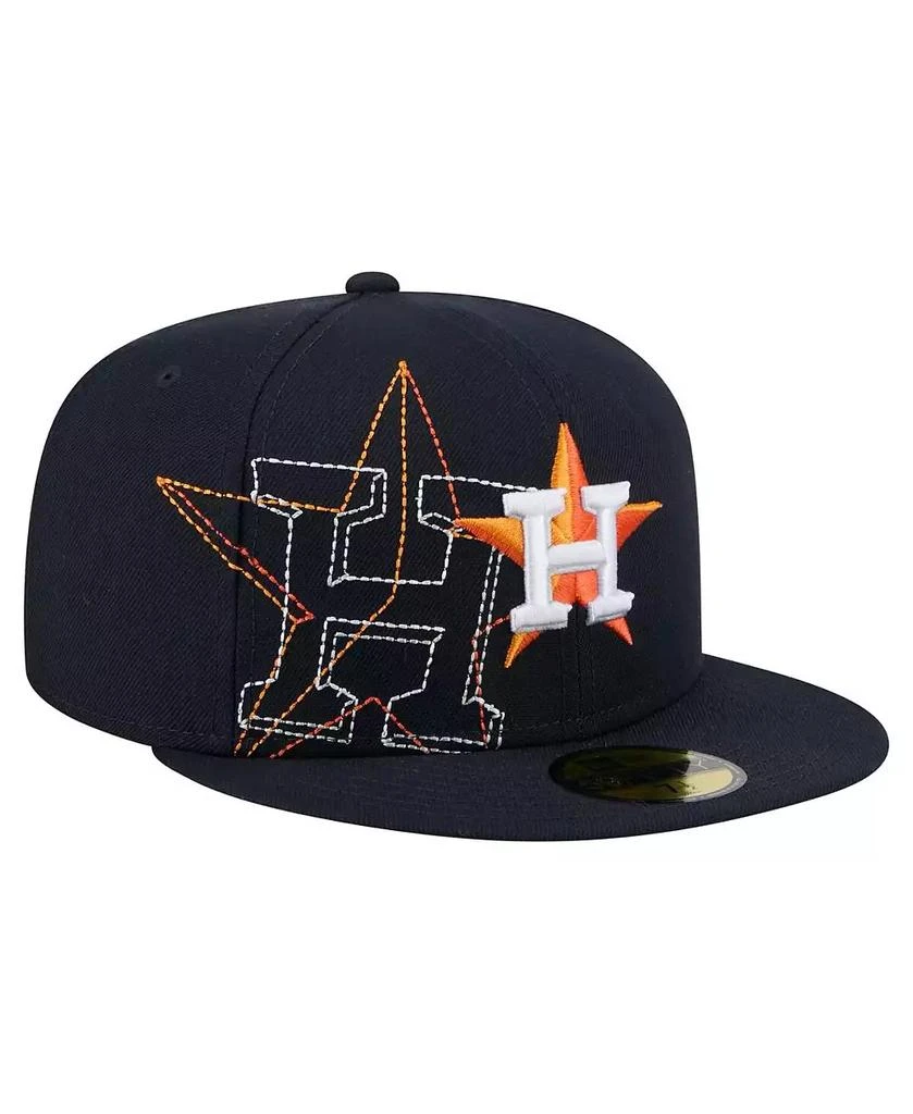 New Era Men's Navy Houston Astros Yarn Stitch 59FIFTY Fitted Hat 1