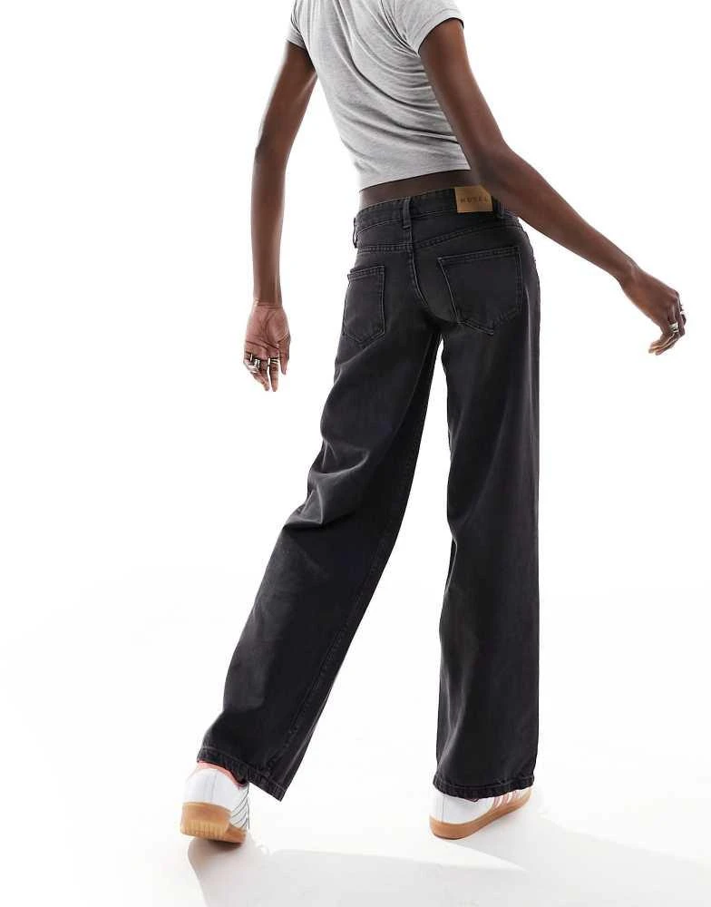 Motel Motel parallel leg low rise jeans in vintage black 4