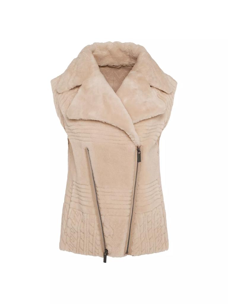Gorski Select Shearling Lamb Zip Vest