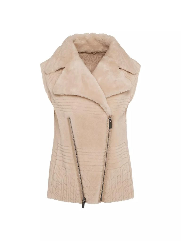 Gorski Select Shearling Lamb Zip Vest 1