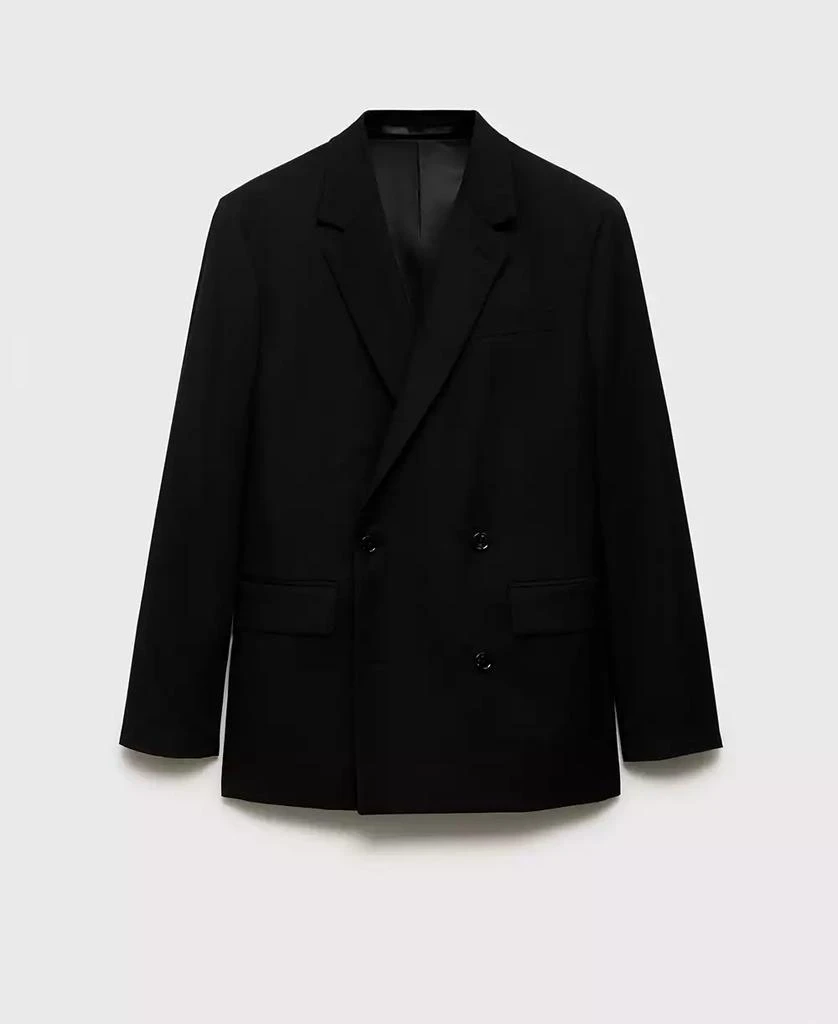Mango Men's Regular-Fit Double-Breasted Suit Blazer 2
