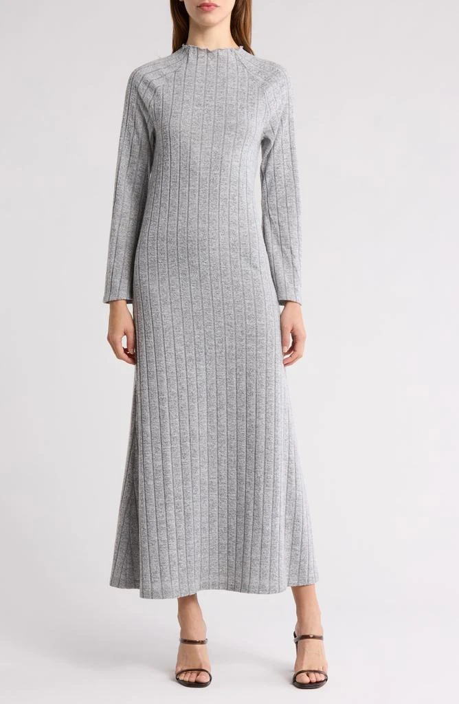 Topshop Long Sleeve Rib Knit Column Dress 1