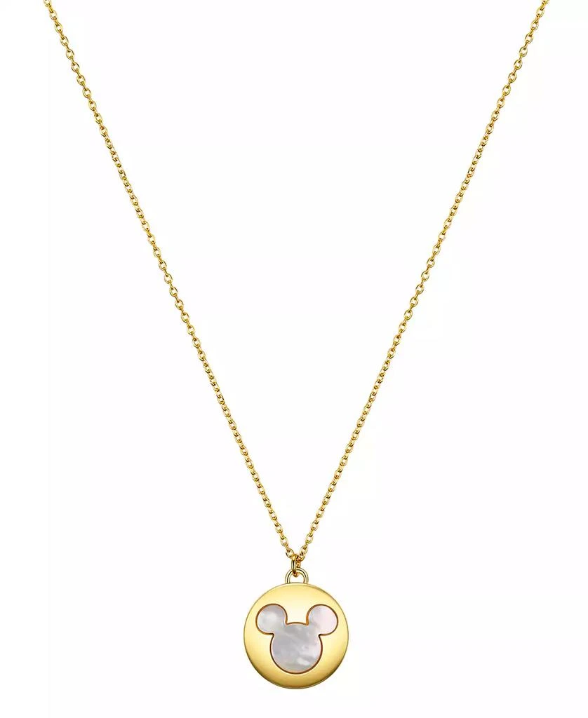 Disney Mother of Pearl Mickey Mouse Pendant Necklace 1