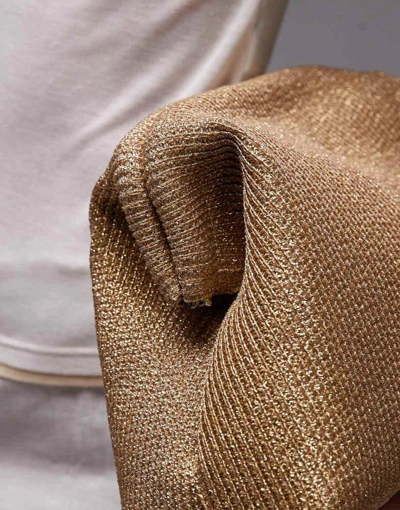 Topshop Topshop Geela oversized weave grab clutch bag in gold 3