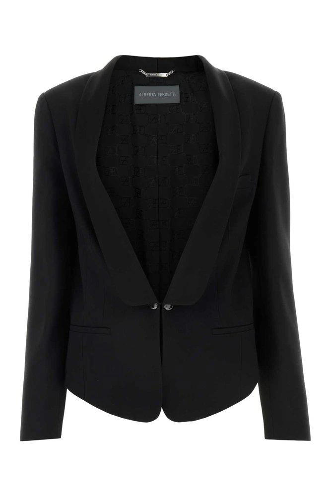 Alberta Ferretti Alberta Ferretti Shawl-Collar Single-Breasted Tailored Blazer 1