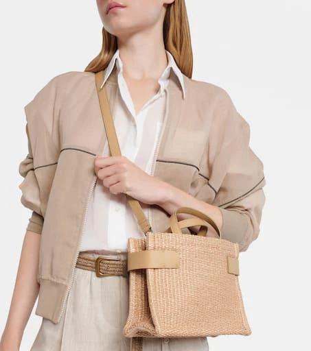 Brunello Cucinelli Essence Large raffia tote bag 7