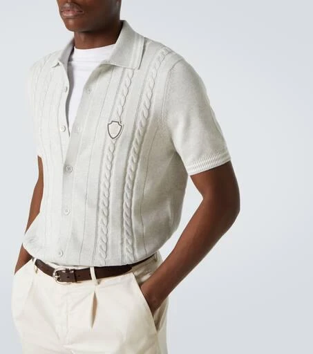 Brunello Cucinelli Cable-knit cotton shirt 5