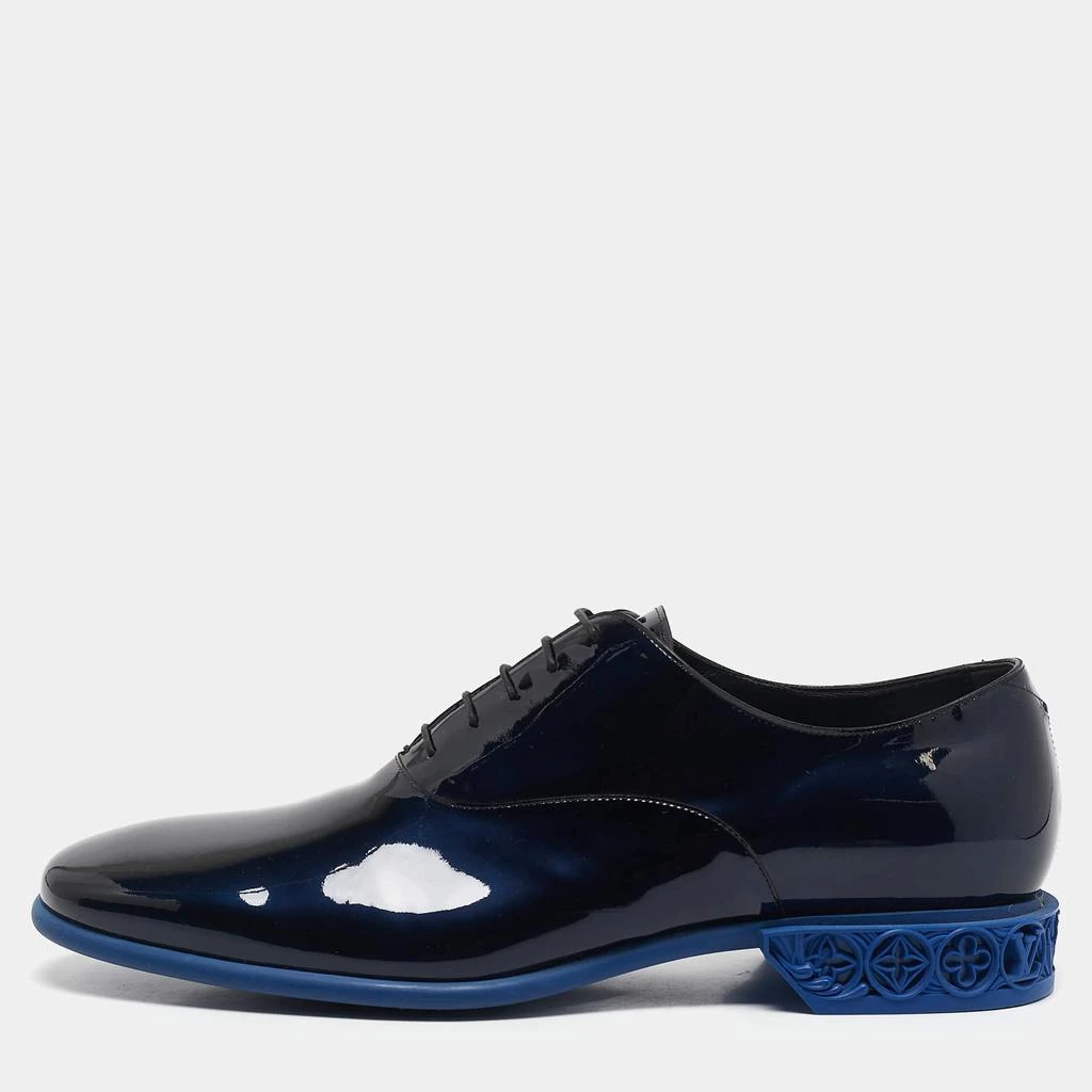 Louis Vuitton Louis Vuitton Blue/Black Ombre Patent Leather Lace Up Oxfords Size 44 1