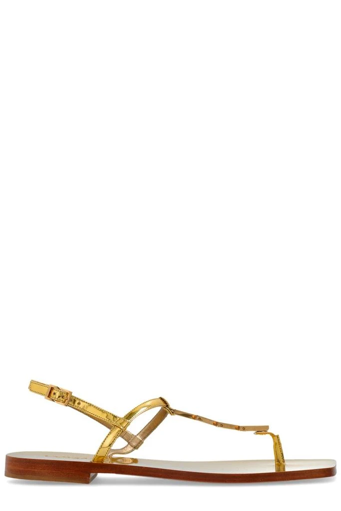 Versace Versace Logo Applique T-Strap Sandals 1