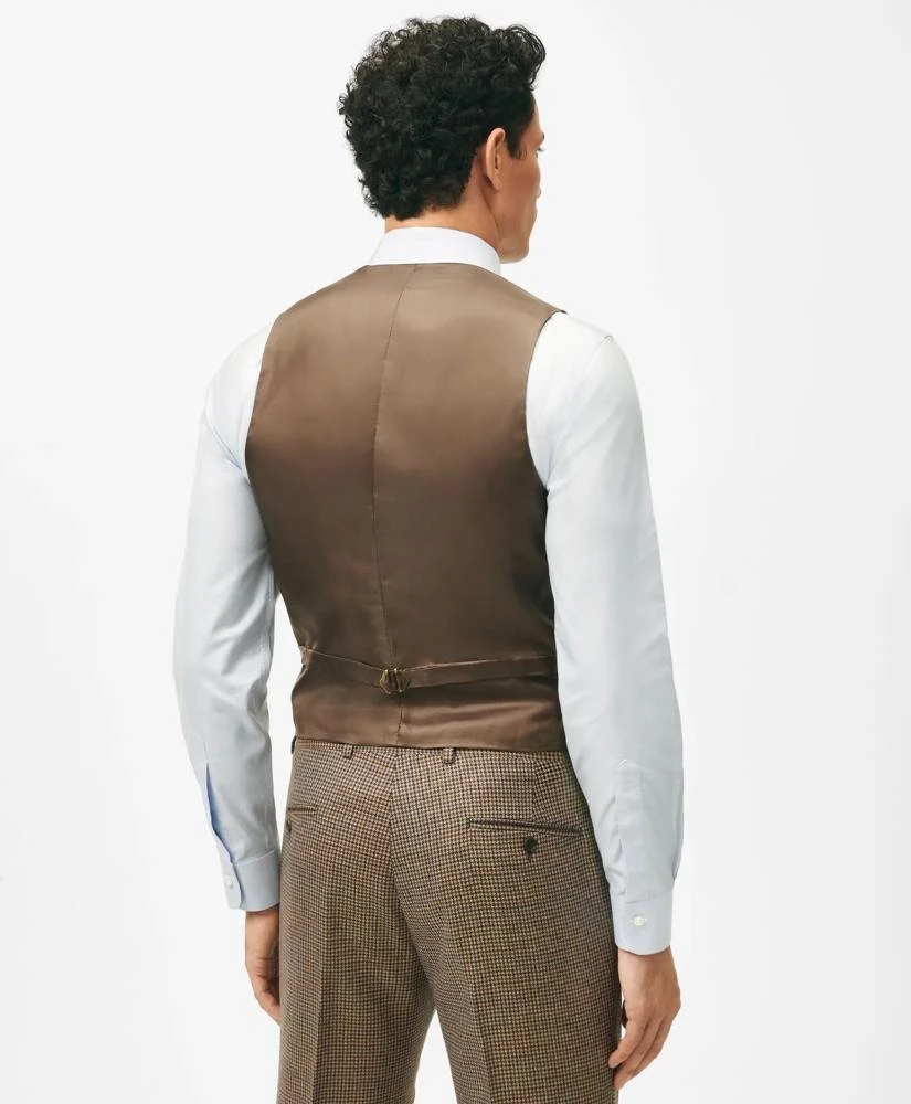 Brooks Brothers Slim Fit Guncheck Wool Suit Vest 3