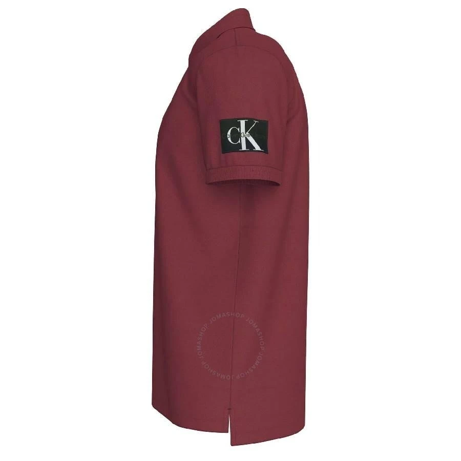 Calvin Klein Cotton Pique Polo Shirt In Garnet 2