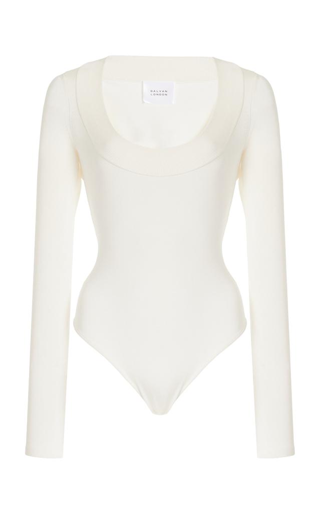 Galvan Galvan - Sasha Ballet-Neck Bodysuit - White - S - Moda Operandi