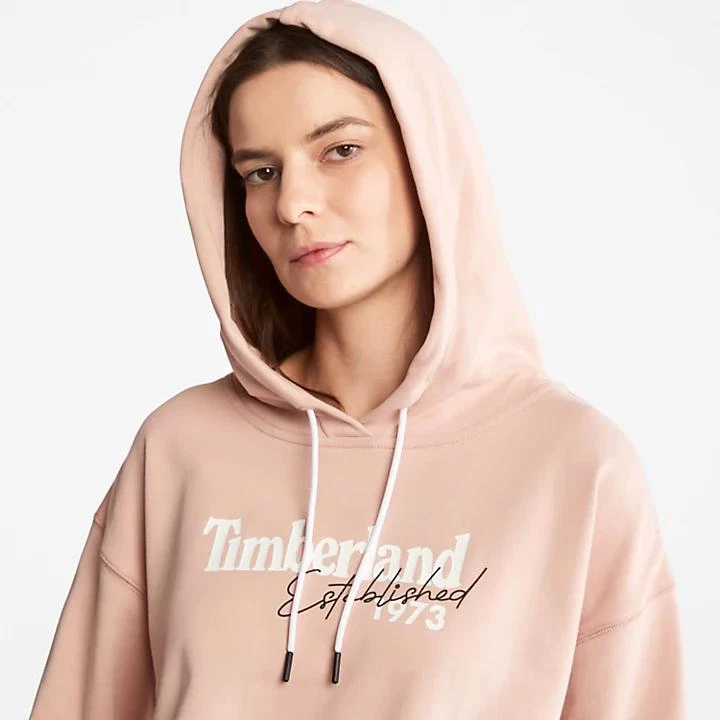 Timberland Established 1973 Logo Hoodie for Women in Light Pink 5