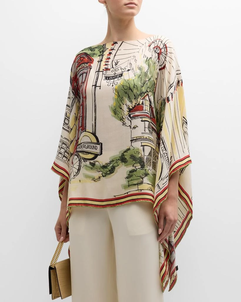 Rani Arabella London Cashmere & Silk Poncho 4