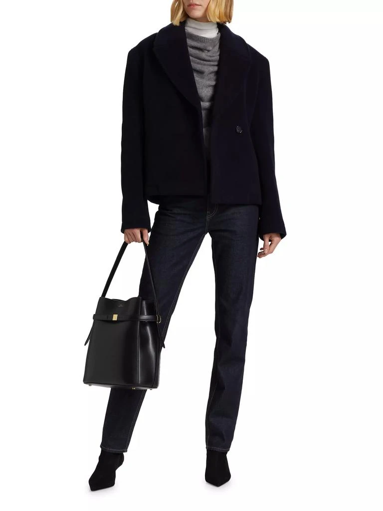 Totême Cropped Wool-Blend Peacoat 2