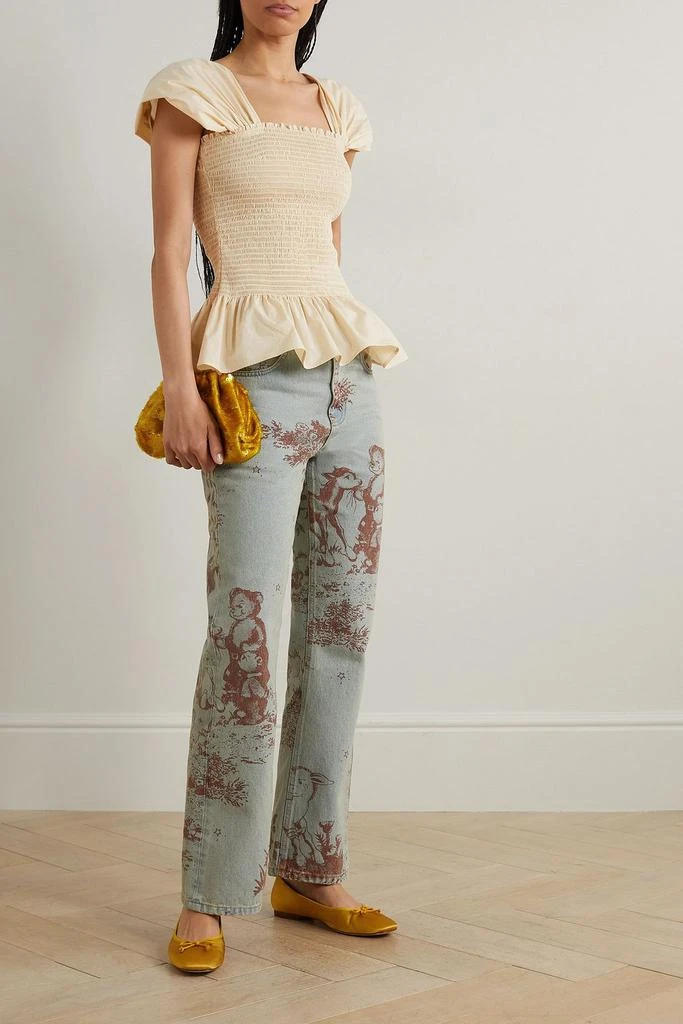 Molly Goddard Monroe shirred cotton top 2