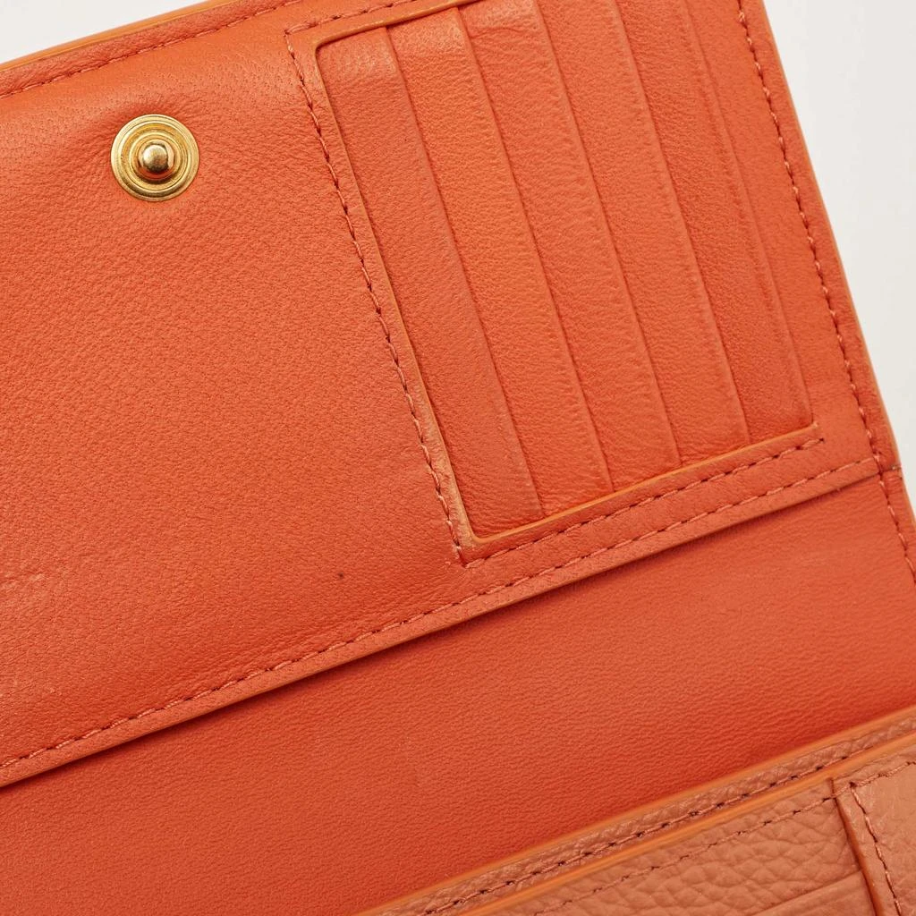 Mulberry Mulberry Orange Leather Flap Continental Wallet 2