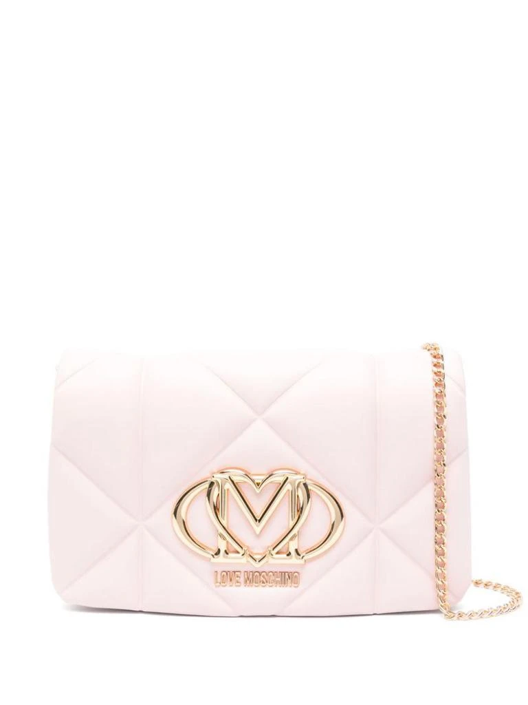 Love Moschino Love Moschino Small White Quilted Shoulder Bag 1