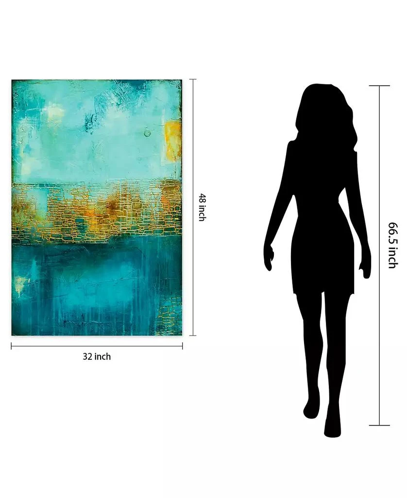 Empire Art Direct 
Castle Court
 Frameless Free Floating Tempered Art Glass Wall Art - 48" x 32

 8