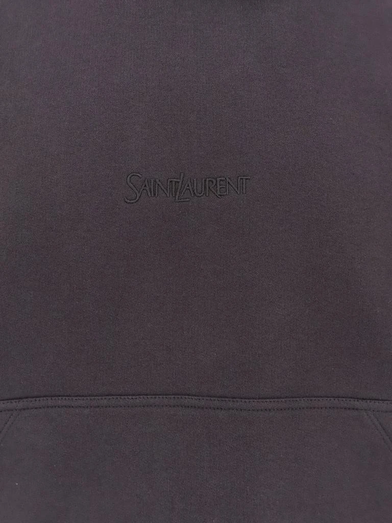Yves Saint Laurent Organic cotton sweatshirt with frontal logo embroidery 4