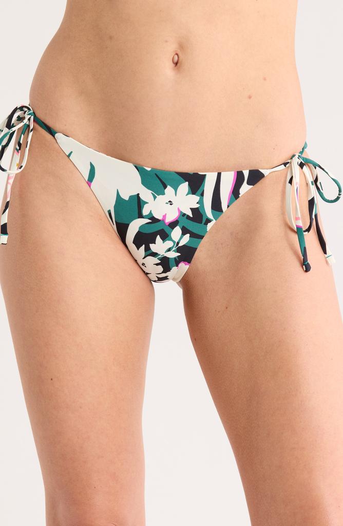 Maaji Tropical Leaves Side Tie Reversible Bikini Bottoms