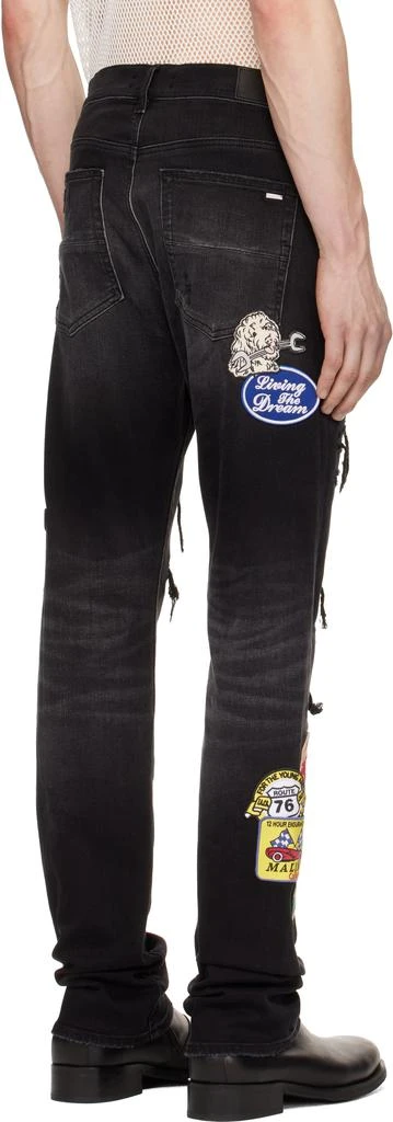 AMIRI Black Station Patch Repair Slim Jeans 3