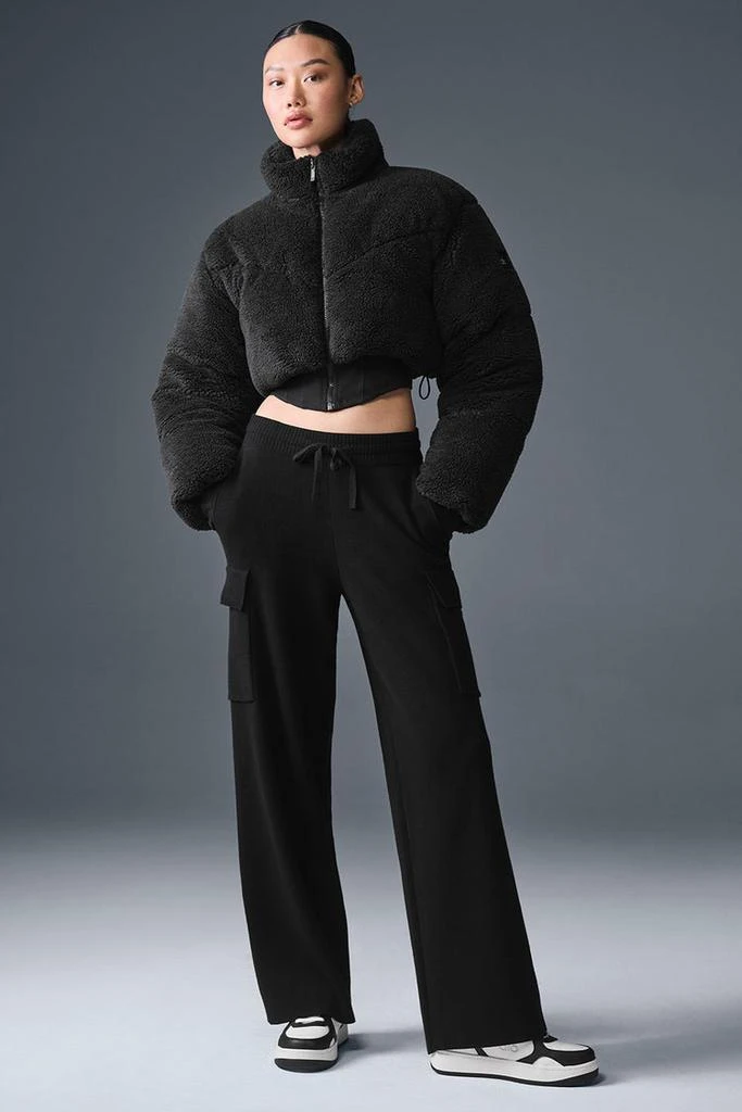 Alo Sherpa Main Act Corset Puffer - Black 4