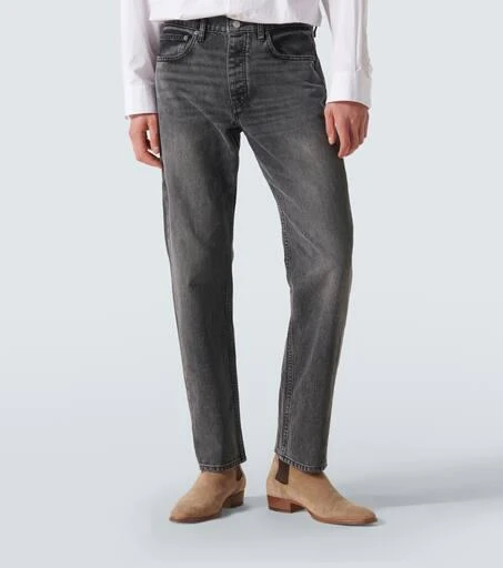 FRAME Mid-rise straight jeans 3