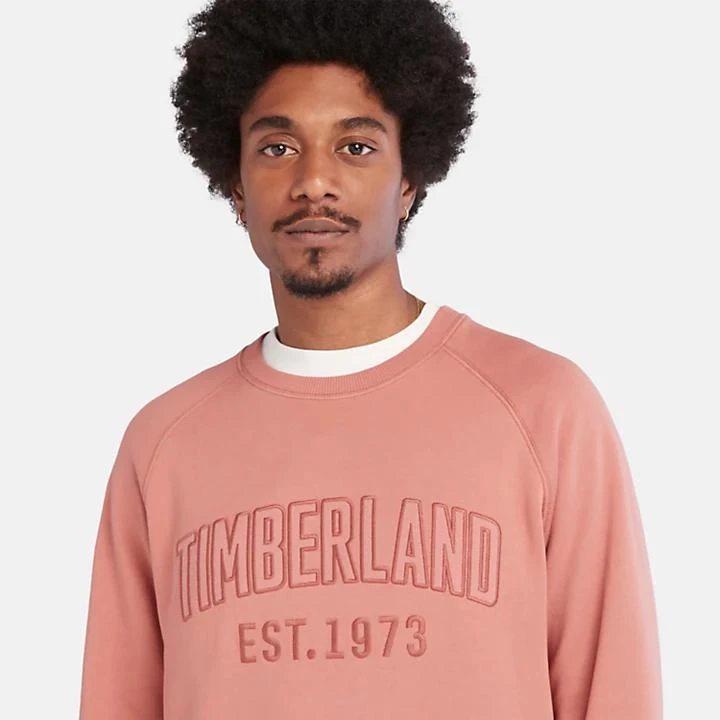 Timberland Modern Wash Logo Sweatshirt for Men in Red 4