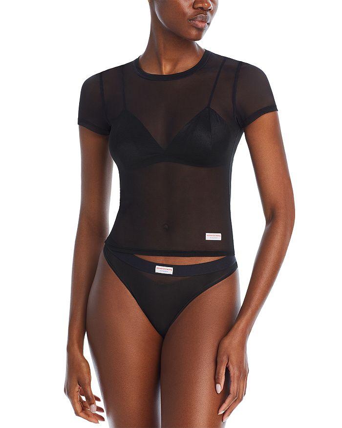 Alexander Wang Short Sleeve Sheer Top