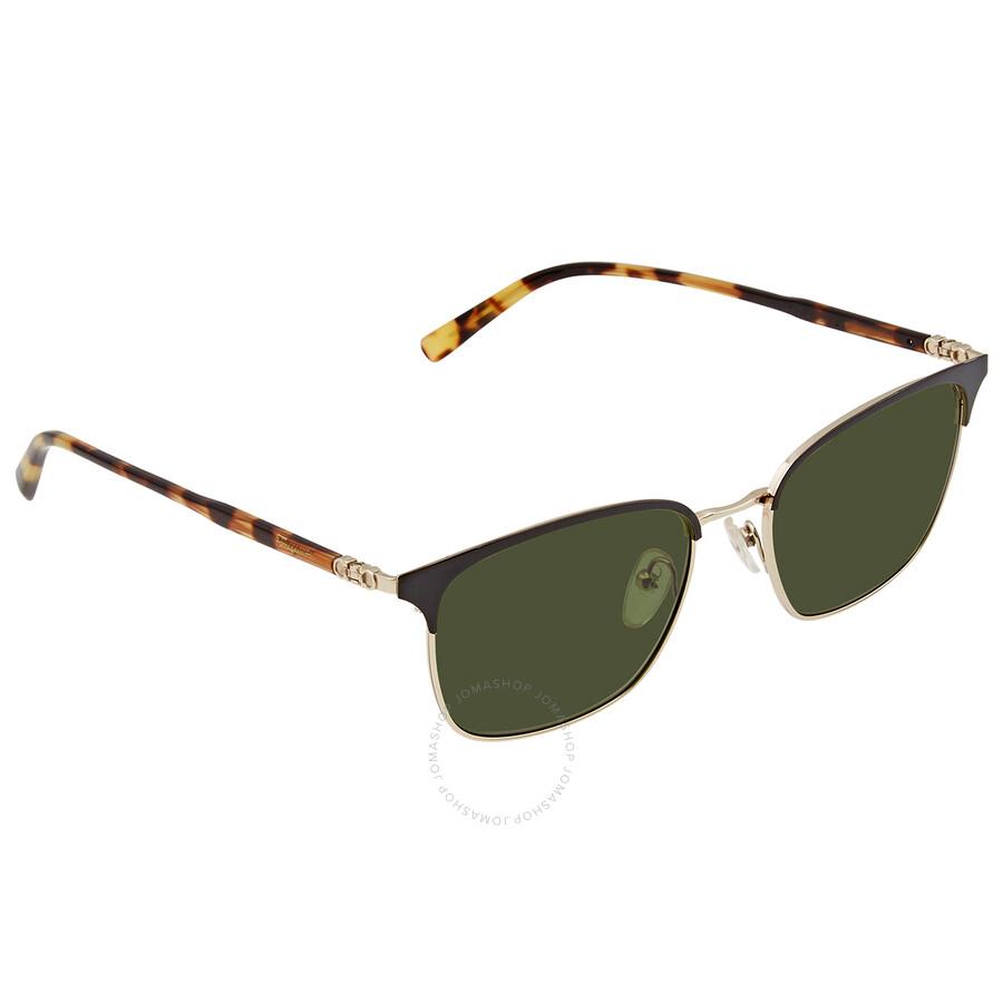 Salvatore Ferragamo Green Square Men's Sunglasses SF180S 017 54