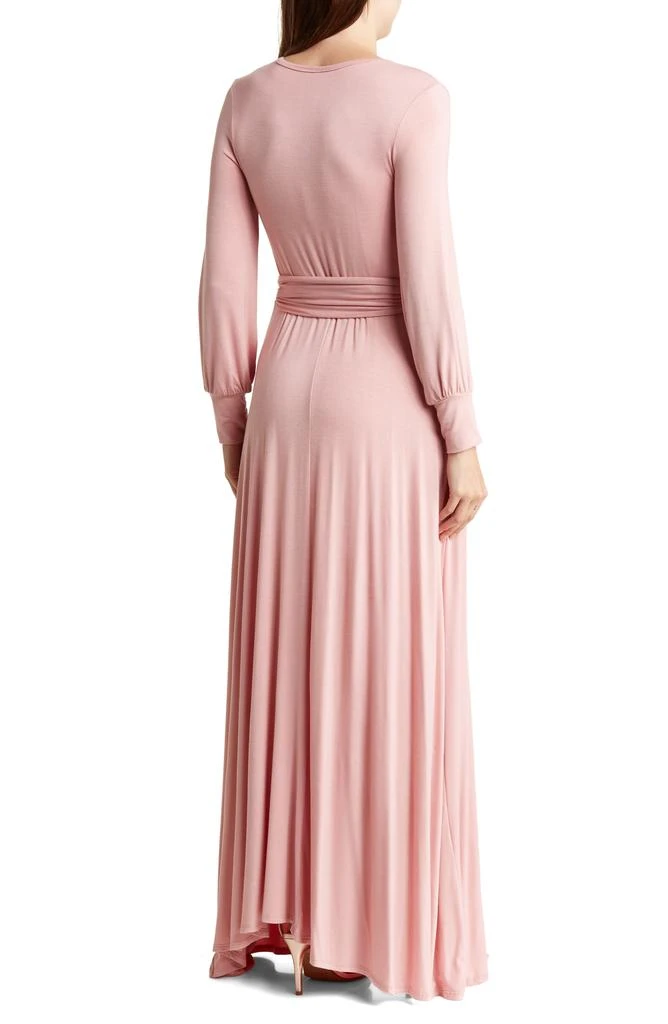 GO COUTURE Long Sleeve Faux Wrap Maxi Dress 2