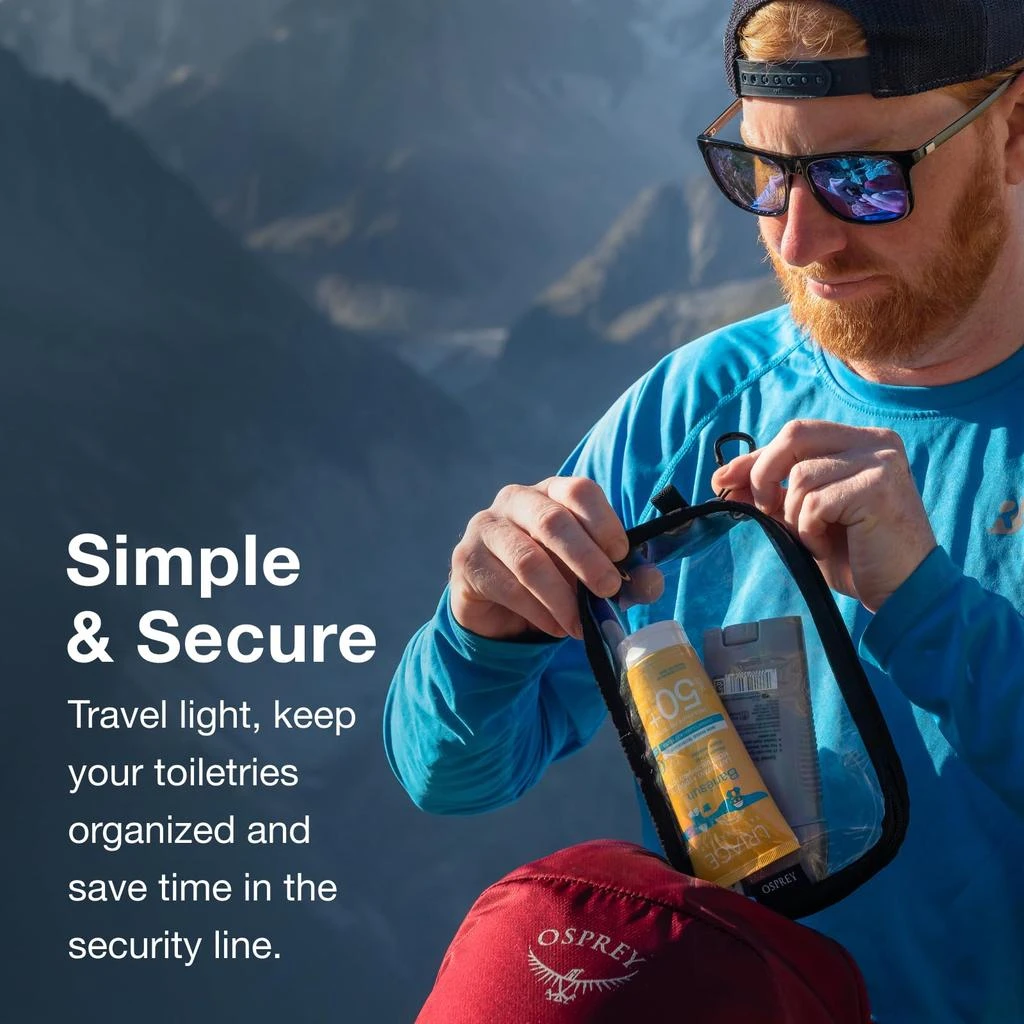 Osprey Osprey Ultralight Clear Liquids Pouch for Travel, Black 3