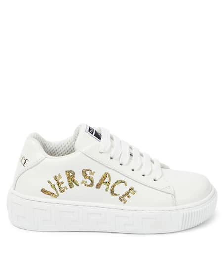 Versace Seashell Baroque leather low-top sneakers 4