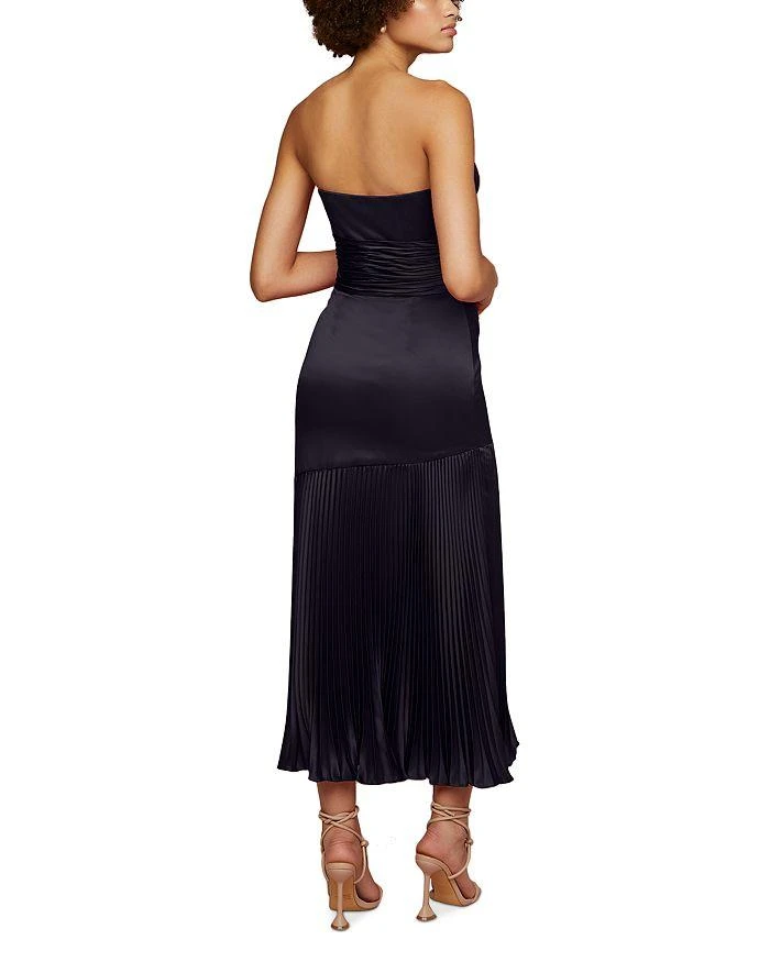 AMUR Milly Strapless Pleated Dress 2