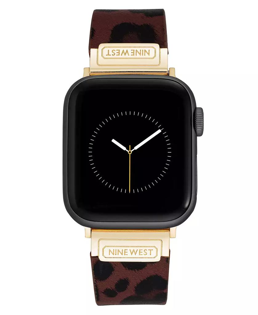 Nine West Women's Leopard Print Faux Leather Band designed for Apple Watch® 42mm (Series 10) & 38/40/41mm