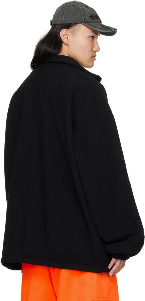Vetements Black Metal Sleeves Fleece Jacket 3