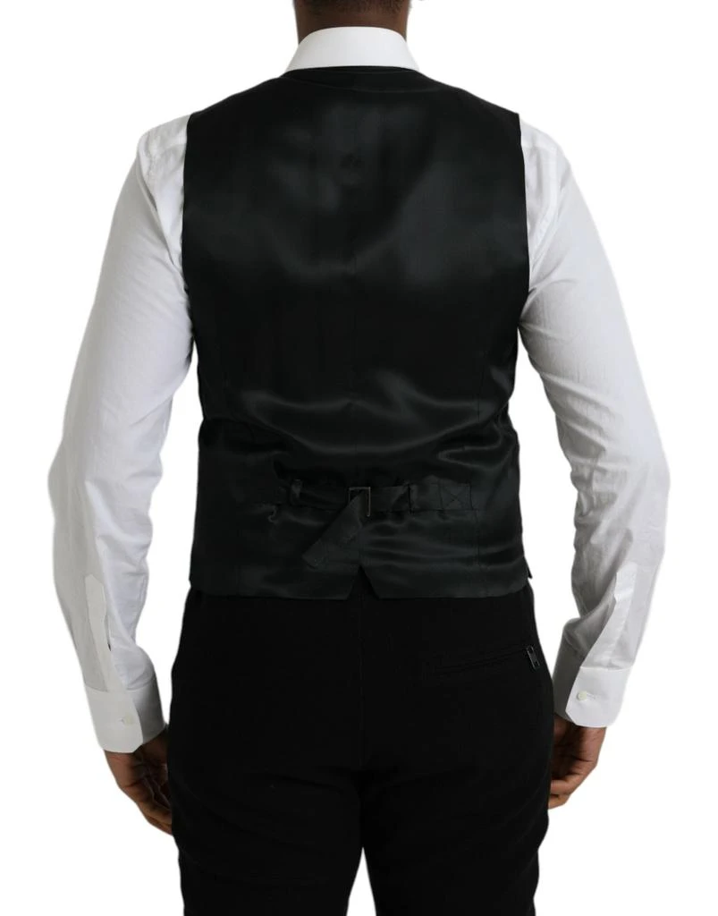 Dolce & Gabbana Dolce & Gabbana Black Wool Formal Dress Waistcoat Vest 3