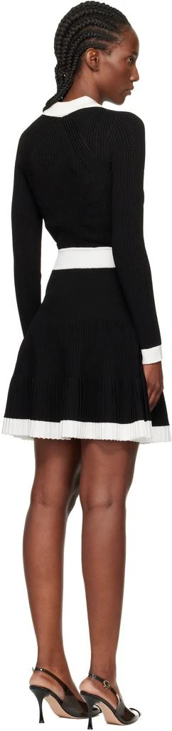 Balmain Black 
White Pointelle Minidress 3