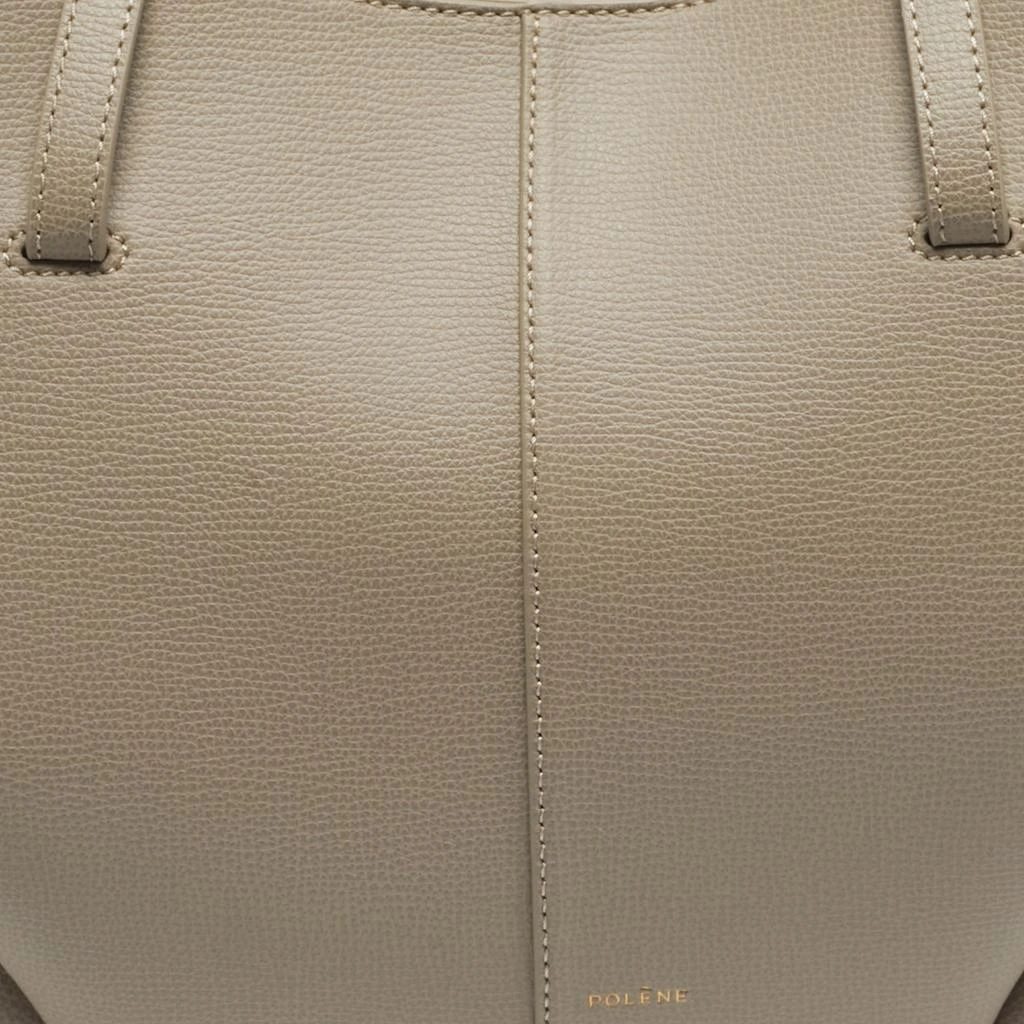Polène Polène Grey Leather Mini Cyme Tote 5