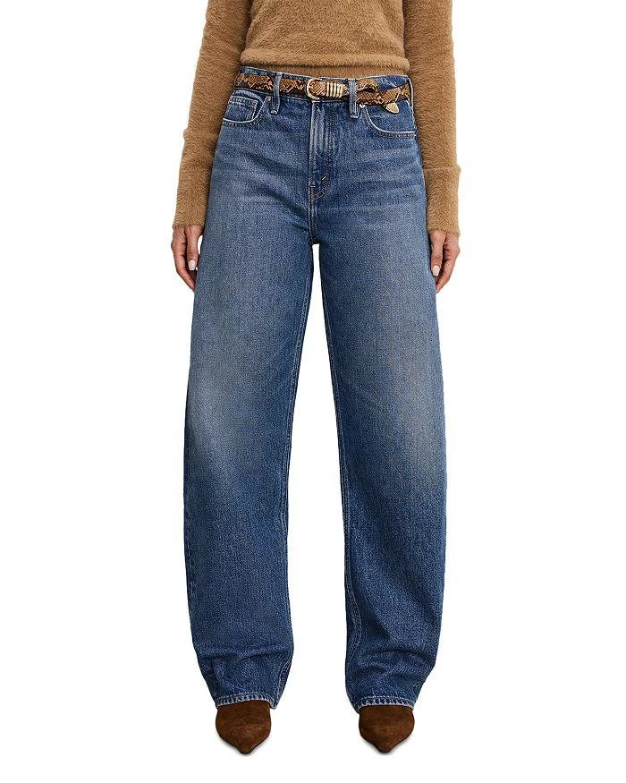 Good American High Rise Barrel Jeans in Indigo 740 1
