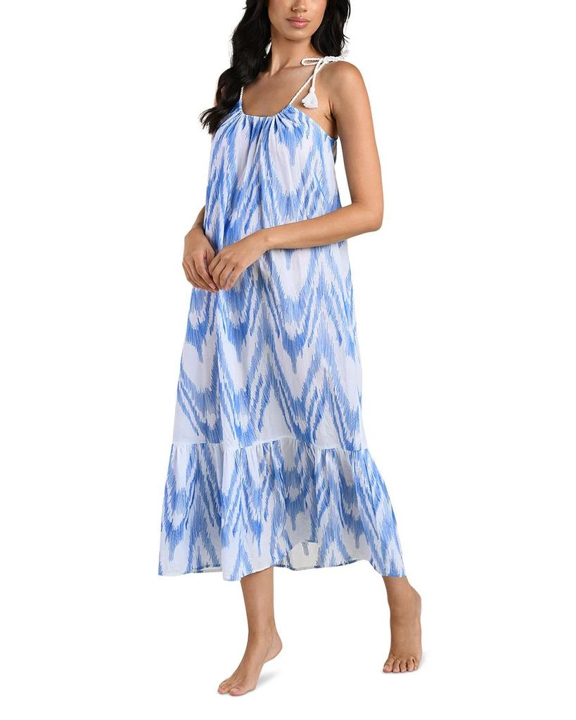 La Blanca Tidal Wave Tie Shoulder Maxi Dress Swim Cover-Up 3