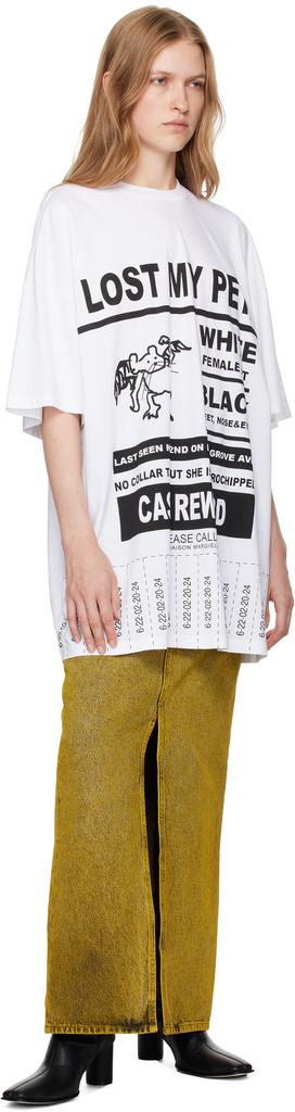 Shop White Lost Pet T-shirt on Sale at BeyondStyle – Get 50