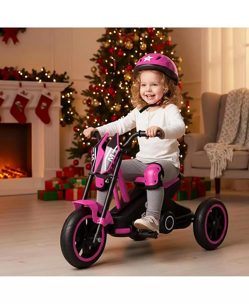 Mecale Kids Tricycle 3-Wheel Toddler Bike with Foot Pedals Forward Backward-Pink 9