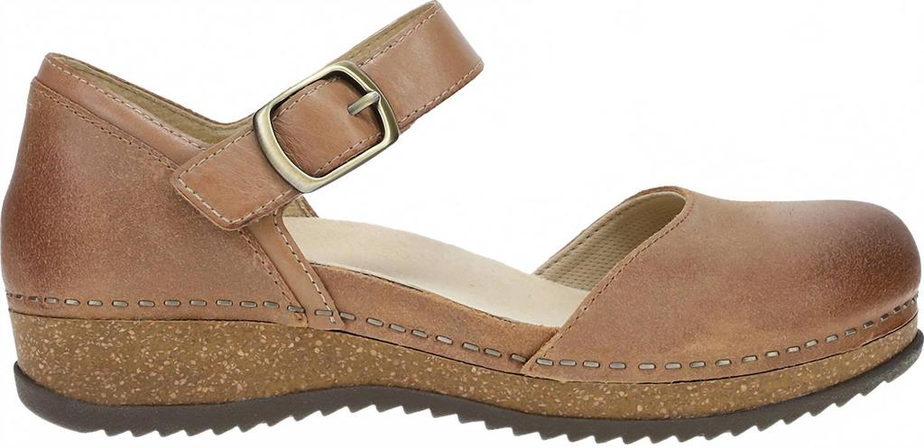 Dansko Women's Mae Mary Jane In Tan Burnished Suede